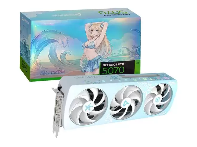 AX电竞叛客推出夏日限定RTX 5070显卡,拥有夏日主题流光灯饰