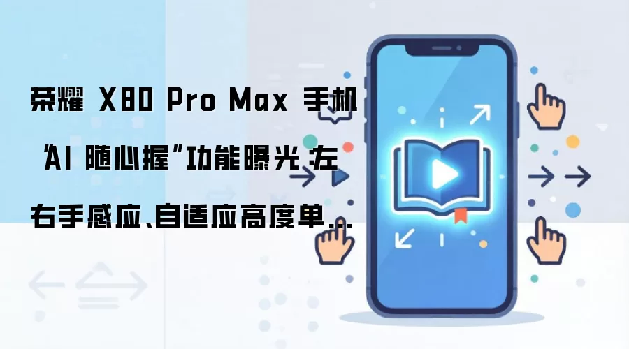 荣耀 X80 Pro Max 手机“AI 随心握”功能曝光：左右手感应、自适应高度单手接电话