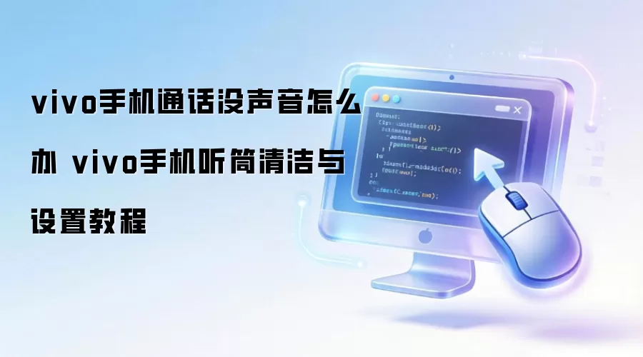 vivo手机通话没声音怎么办 vivo手机听筒清洁与设置教程