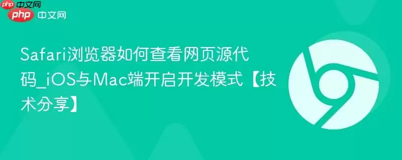 Safari浏览器如何查看网页源代码_iOS与Mac端开启开发模式【技术分享】