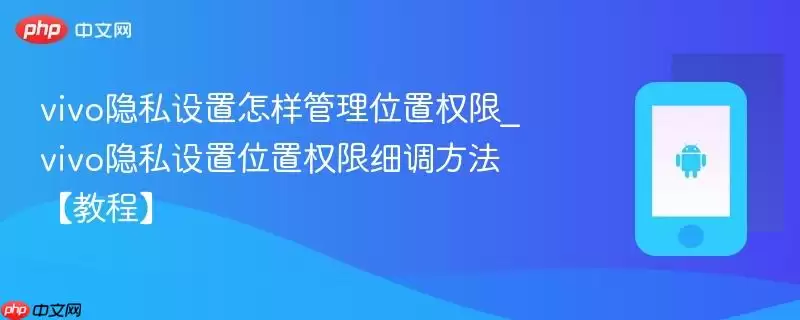 vivo隐私设置怎样管理位置权限_vivo隐私设置位置权限细调方法【教程】