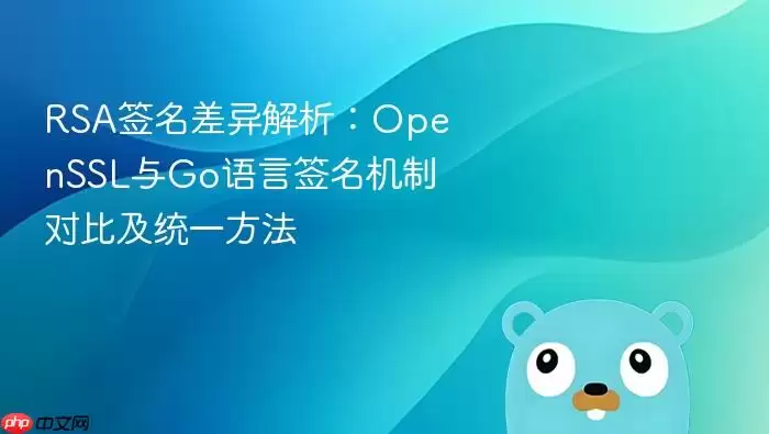 RSA签名差异解析：OpenSSL与Go语言签名机制对比及统一方法