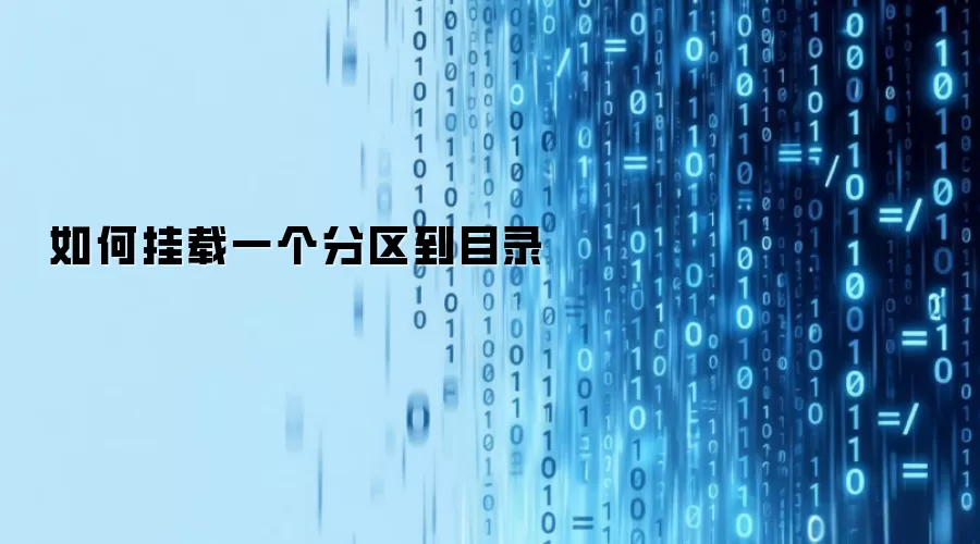 如何挂载一个分区到目录