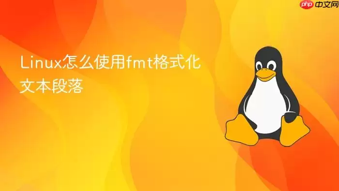 Linux怎么使用fmt格式化文本段落