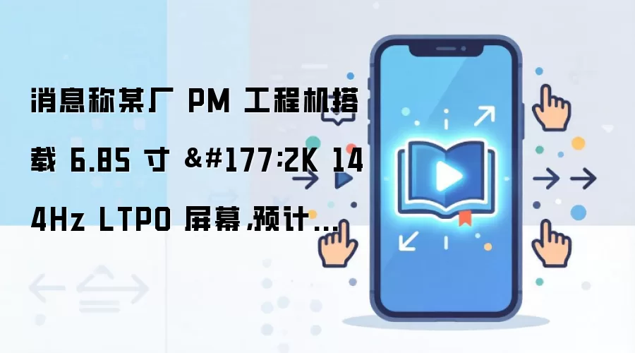 消息称某厂 PM 工程机搭载 6.85 寸 ±2K 144Hz LTPO 屏幕，预计为 vivo X500 Pro Max