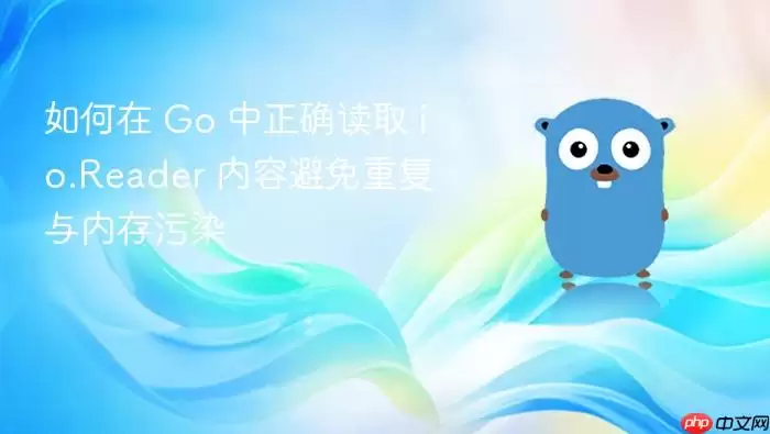 如何在 Go 中正确读取 io.Reader 内容避免重复与内存污染