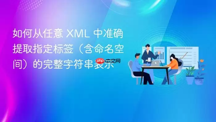 如何从任意 XML 中准确提取指定标签（含命名空间）的完整字符串表示