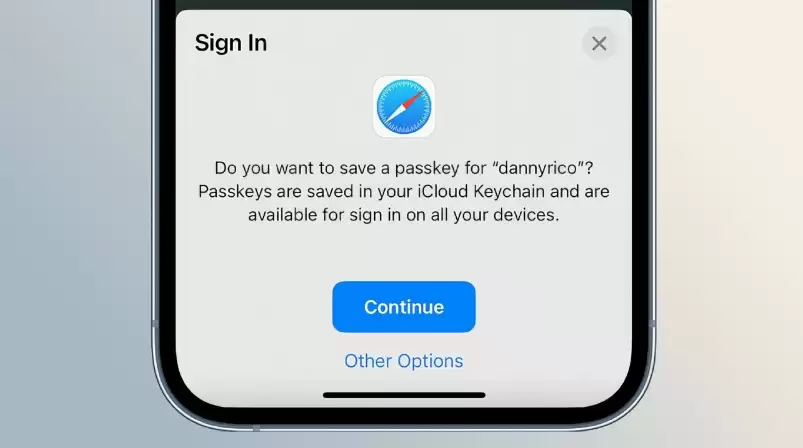 iOS 16 使用 Passkeys 实现无密码输入方法教程