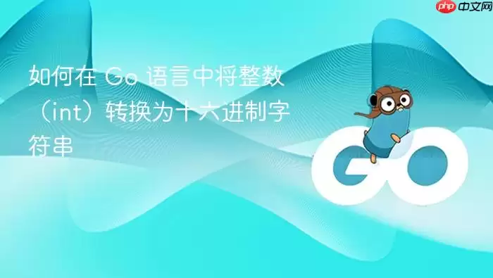 如何在 Go 语言中将整数(int)转换为十六进制字符串