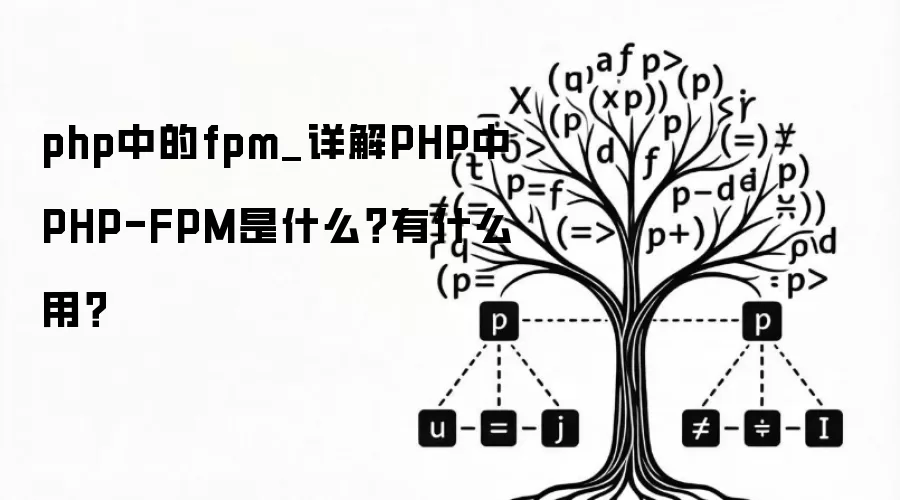 php中的fpm_详解PHP中PHP-FPM是什么?有什么用?