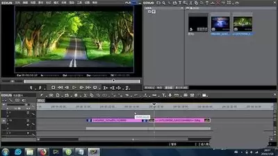 edius素材怎么添加单门推效果-edius素材添加单门推效果教程