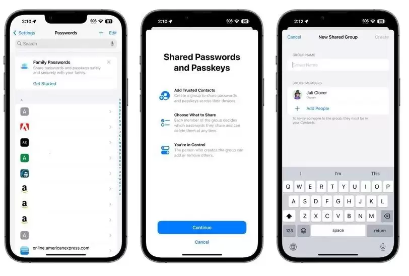 iOS 17如何通过 iCloud 钥匙串向好友分享密码?