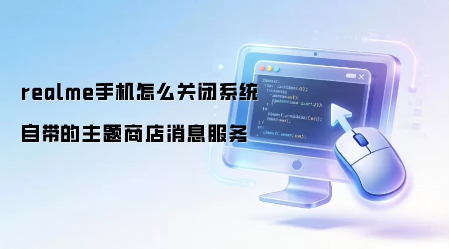 realme手机怎么关闭系统自带的主题商店消息服务