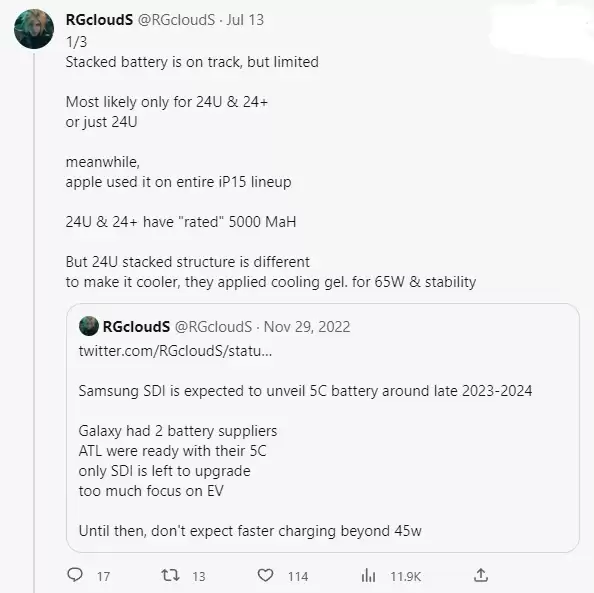 堆叠式电池技术有什么优势?iPhone 15 系列能用上吗?
