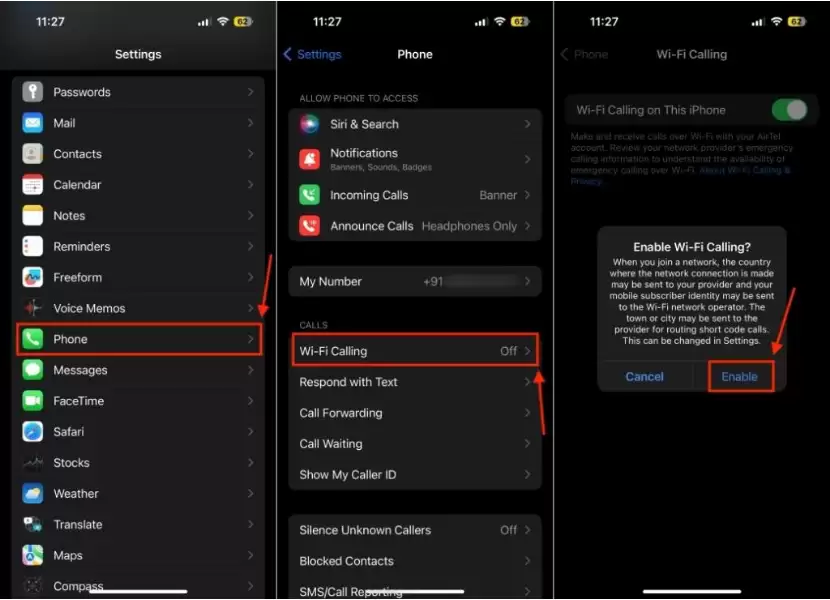 苹果iPhone 15如何打开Wi-Fi通话?