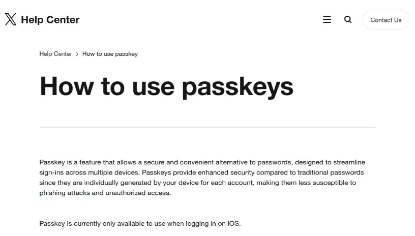 iOS 用户如何通过通行密钥(Passkey)登录?