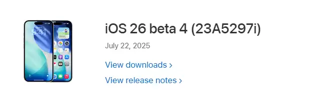 iOS 26 beta4发布_细微升级