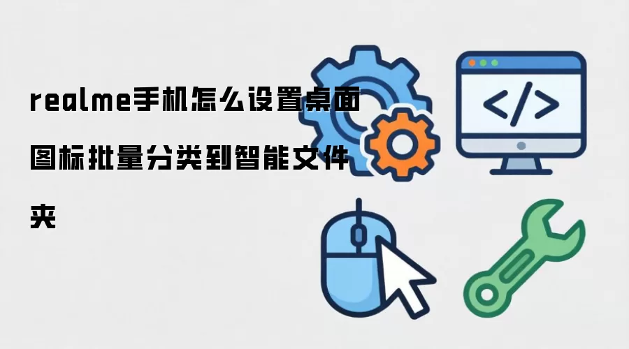 realme手机怎么设置桌面图标批量分类到智能文件夹