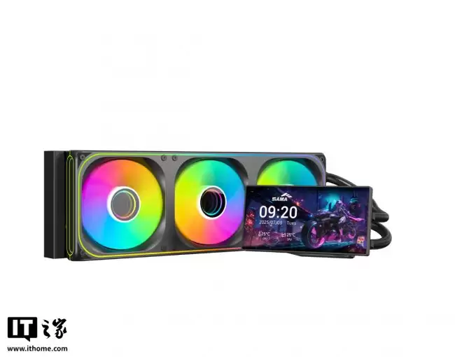 先马推出 S300-360 一体式水冷散热器:冷头配 6 英寸磁吸面板 黑白双色均售 499 元