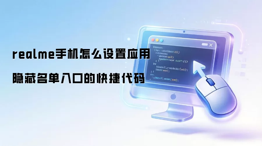 realme手机怎么设置应用隐藏名单入口的快捷代码