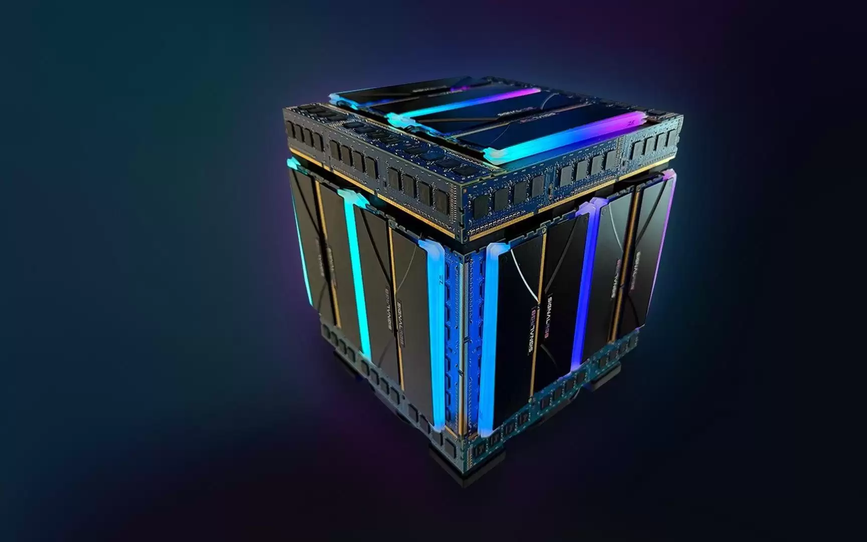 SignalRGB打造RAM Machine：外部由36个内存模组构成