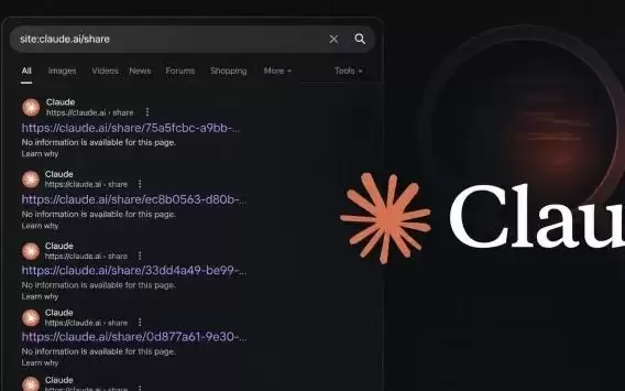 Claude对话分享链接意外被谷歌收录,用户隐私聊天内容曝光