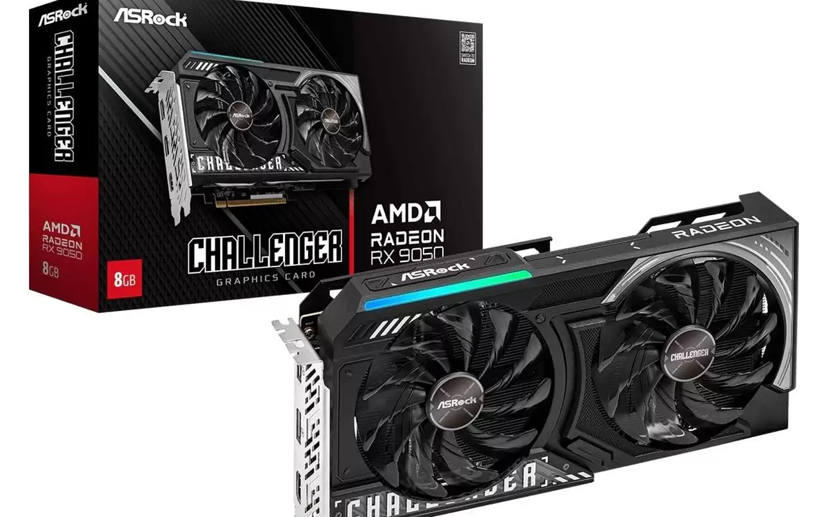 华擎推出AMD Radeon RX 9050 Challenger 8GB显卡:16CU