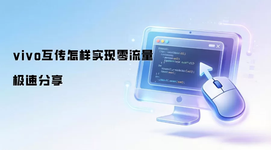 vivo互传怎样实现零流量极速分享