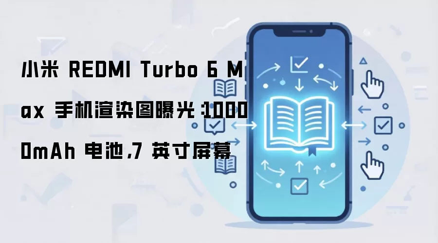 小米 REDMI Turbo 6 Max 手机渲染图曝光:10000mAh 电池,7 英寸屏幕