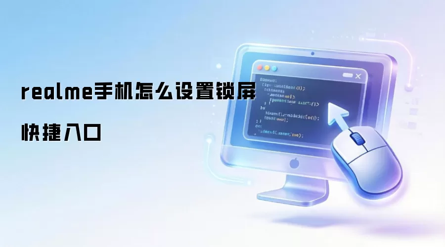 realme手机怎么设置锁屏快捷入口