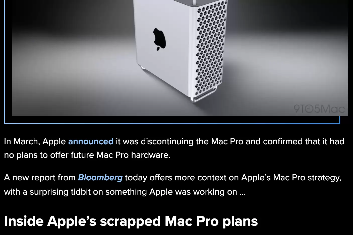 苹果Mac Pro停产内幕曝光：两代未发布机型与Extreme芯片计划悉数搁浅