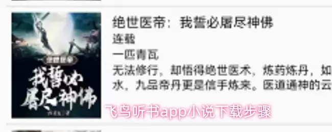 飞鸟听书app怎么下载小说-小说下载步骤
