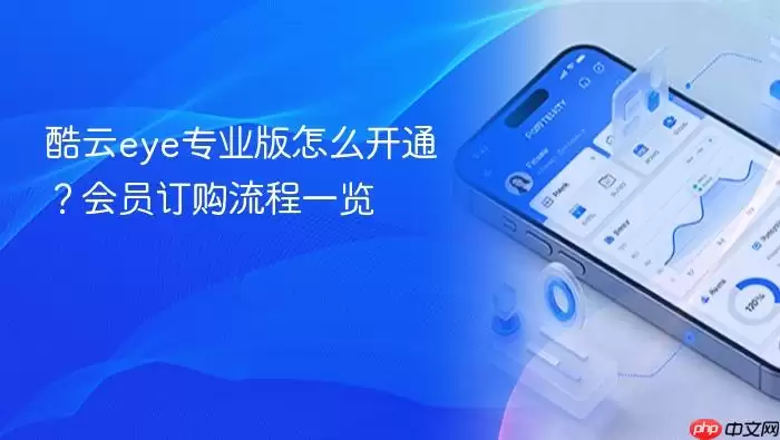 酷云eye专业版怎么开通？会员订购流程一览