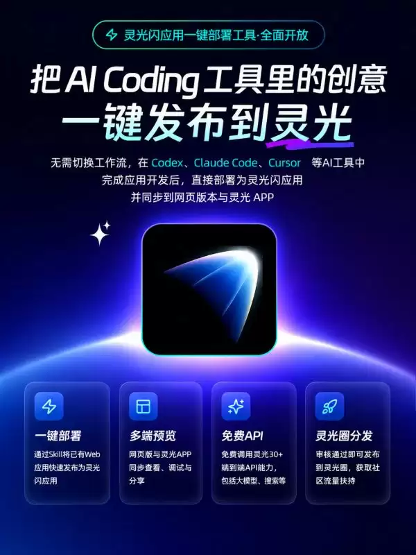 灵光APP上线“一键部署”:支持Codex、Claude Code等AI应用直接发布