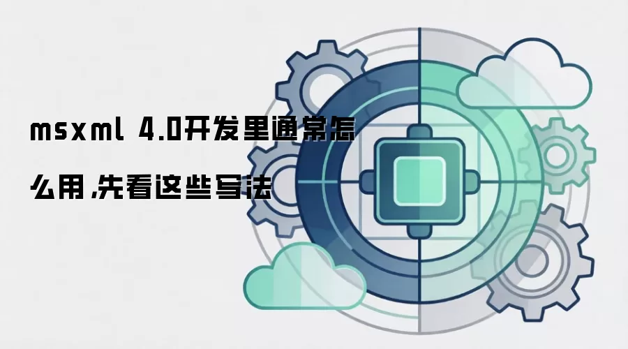 msxml 4.0开发里通常怎么用，先看这些写法