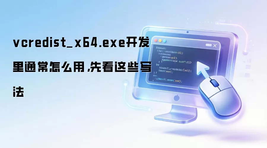 vcredist_x64.exe开发里通常怎么用,先看这些写法