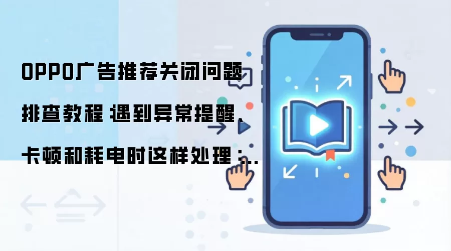 OPPO广告推荐关闭问题排查教程：遇到异常提醒、卡顿和耗电时这样处理：2026年5月还有哪些新变化值得关注