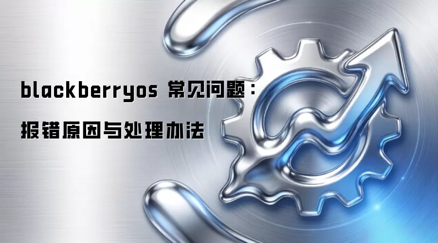 blackberryos 常见问题:报错原因与处理办法