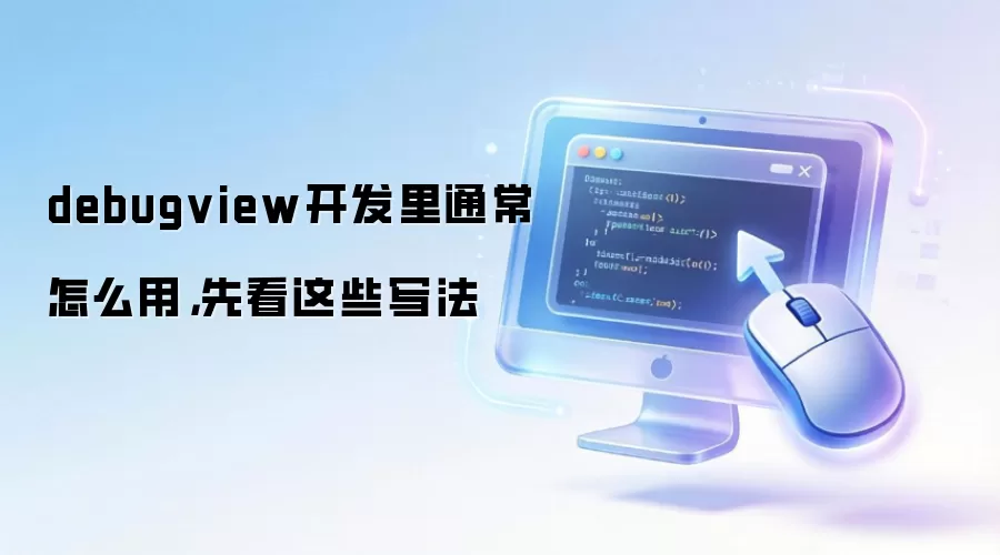 debugview开发里通常怎么用，先看这些写法