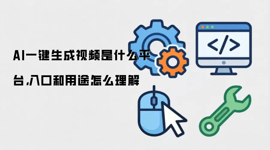 AI一键生成视频是什么平台，入口和用途怎么理解