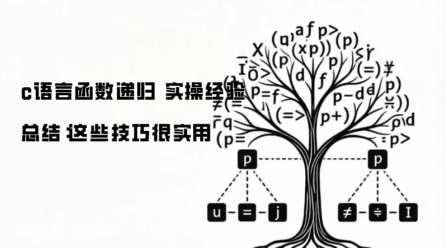 c语言函数递归 实操经验总结：这些技巧很实用