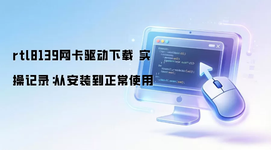 rtl8139网卡驱动下载 实操记录:从安装到正常使用