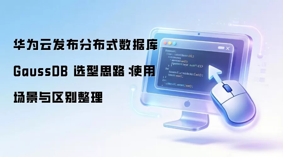 华为云发布分布式数据库GaussDB 选型思路:使用场景与区别整理