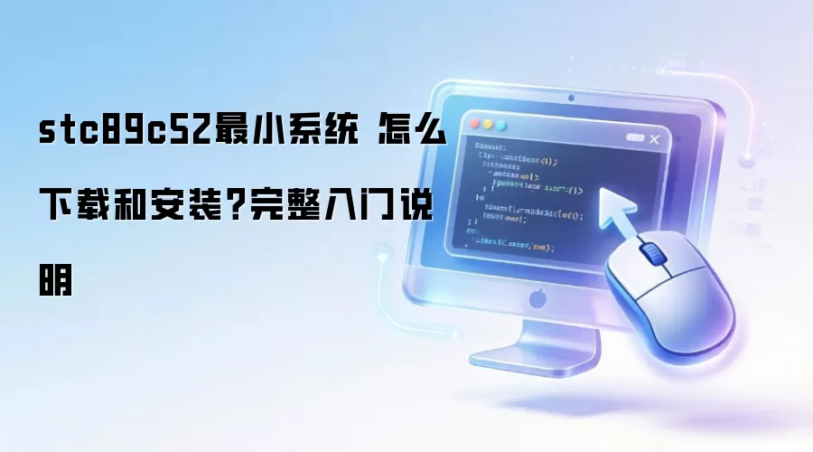 stc89c52最小系统 怎么下载和安装？完整入门说明