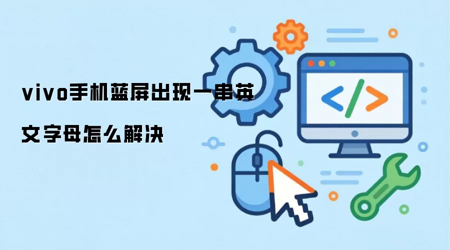 vivo手机蓝屏出现一串英文字母怎么解决