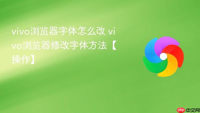 vivo浏览器字体怎么改