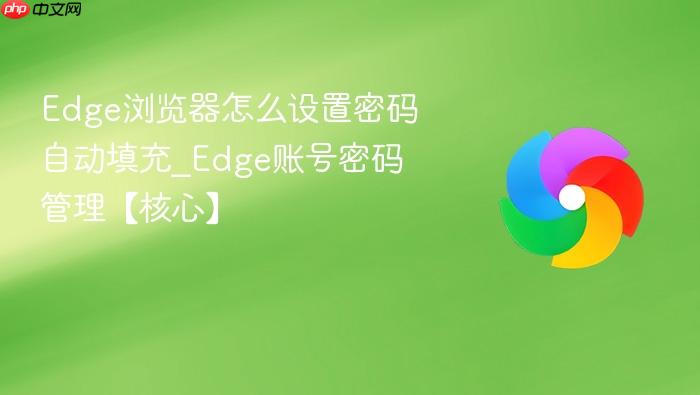 Edge浏览器怎么设置密码自动填充