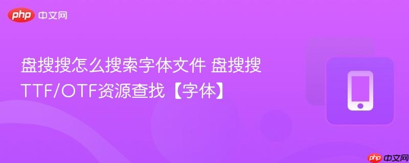 盘搜搜怎么搜索字体文件