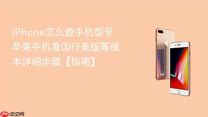 iPhone怎么查手机型号 苹果手机看国行美版等版本详细步骤【指南】