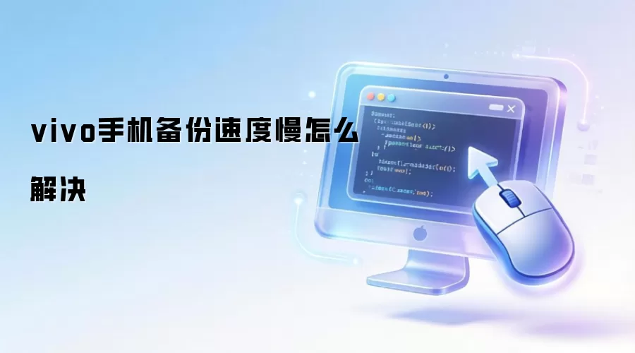vivo手机备份速度慢怎么解决